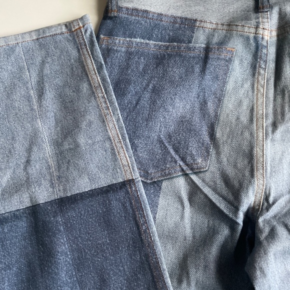 Rag & Bone Nina Miramar patchwork Straight-leg Jeans NWOT - Picture 9 of 9